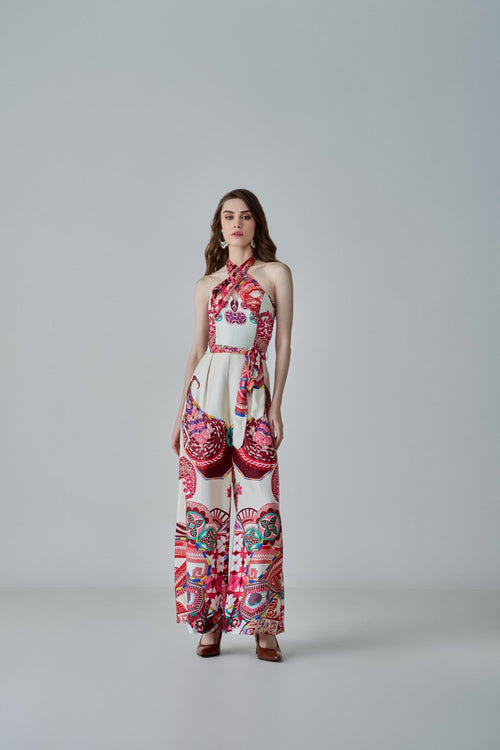 Alexa Jumpsuit Ivory/Multi